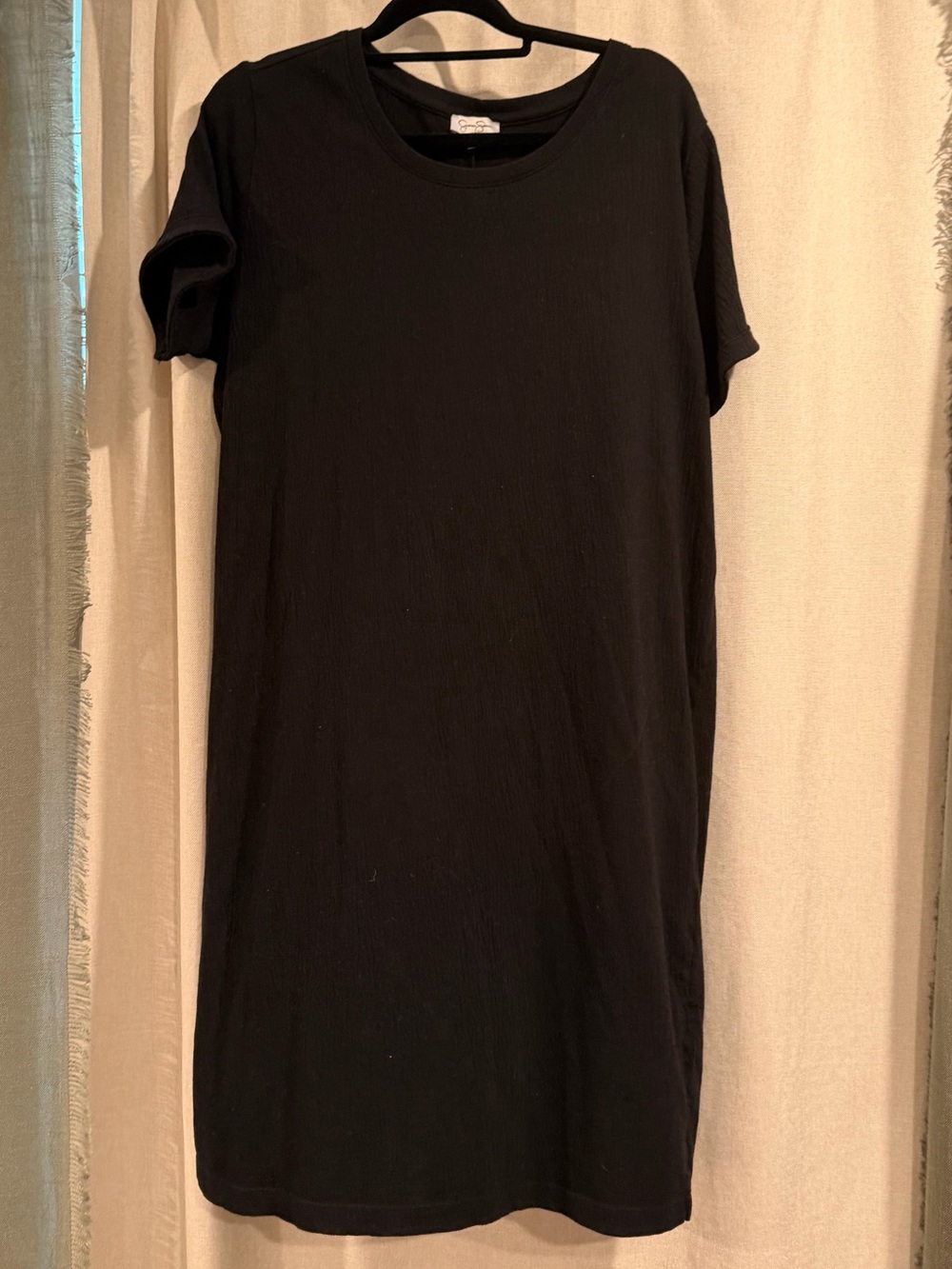 Jessica Simpson Black Midi T-Shirt Dress